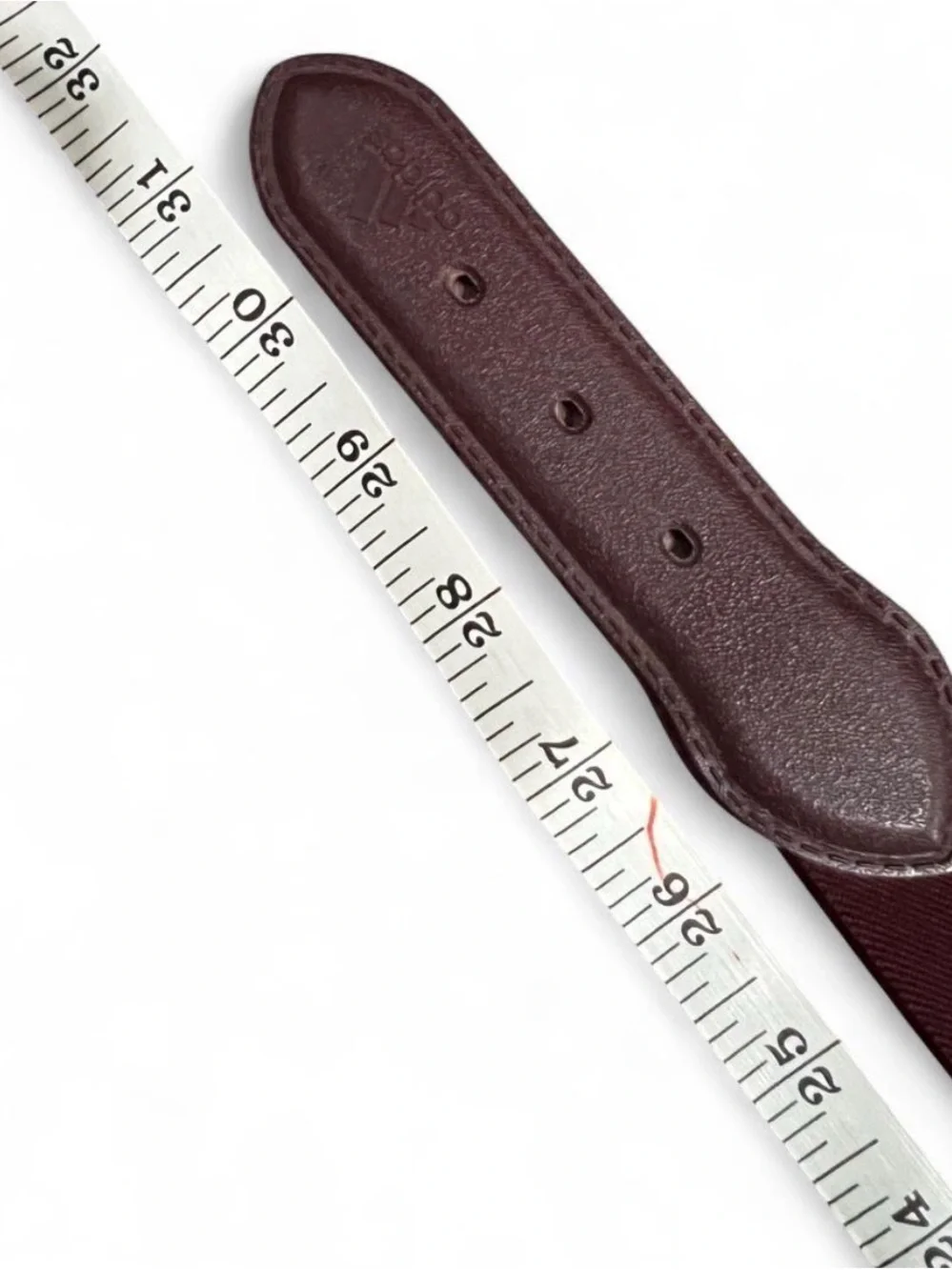 Unisex Adjustable Burgundy Fabric Belt with Leather Accents